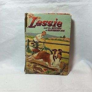Lassie And The Mystery At Blackberry Bog TV Show dog boy adv Whitman HB Book